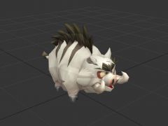 Q版游戏野猪3D动作模型