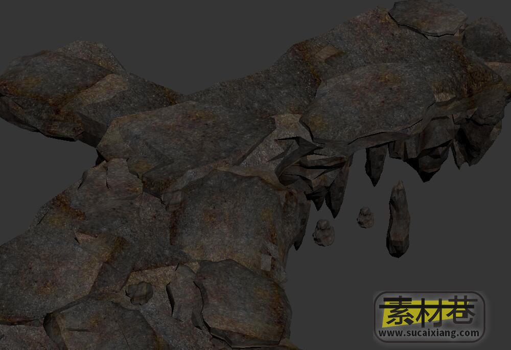 游戏洞穴石路场景3D模型