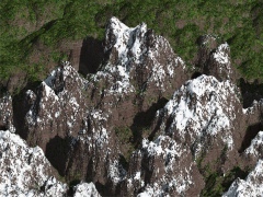 2D带积雪的山峰地图场景素材