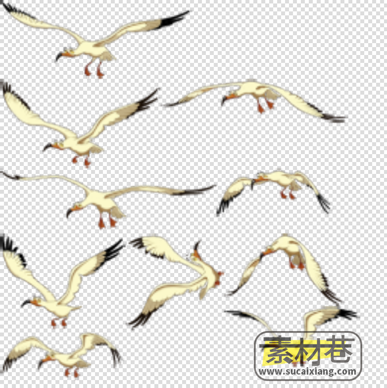 2D飞鸟动画游戏素材