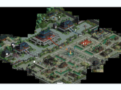 2.5D古代城镇游戏地图大场景素材
