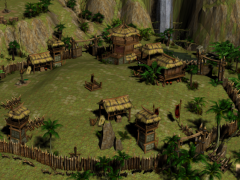 3D游戏海边部落军营港口码头场景模型