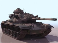 一辆重型M60主战坦克3D游戏模型