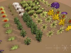 3D游戏植物花草模型HandPainted Plants 2