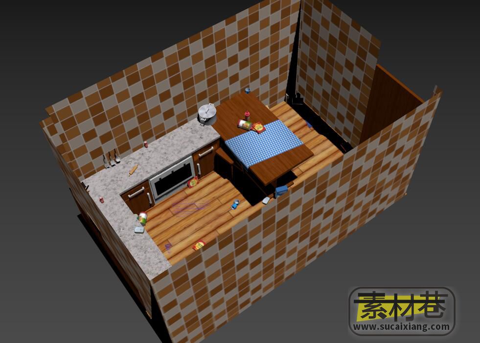 厨房大作战游戏角色武器场景场景3D模型集合