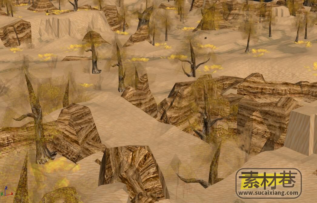 3d荒地戈壁地形3D场景