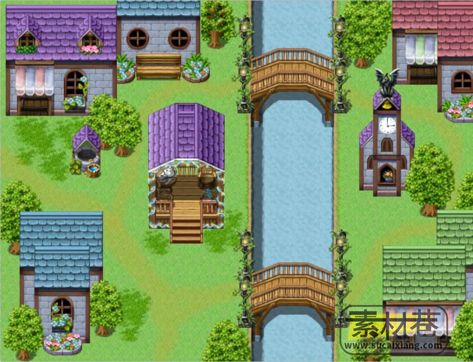 2D游戏VX房屋小镇地图块素材