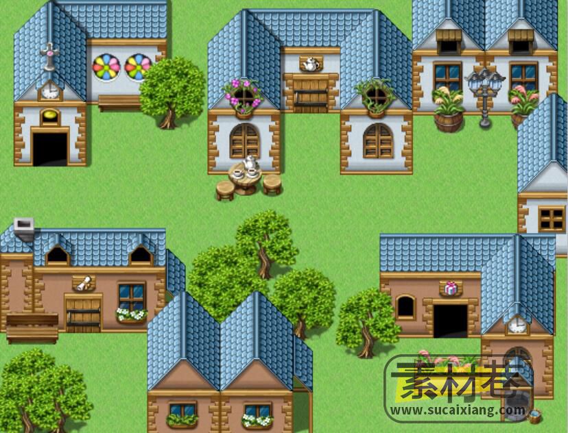 2D游戏VX房屋小镇地图块素材