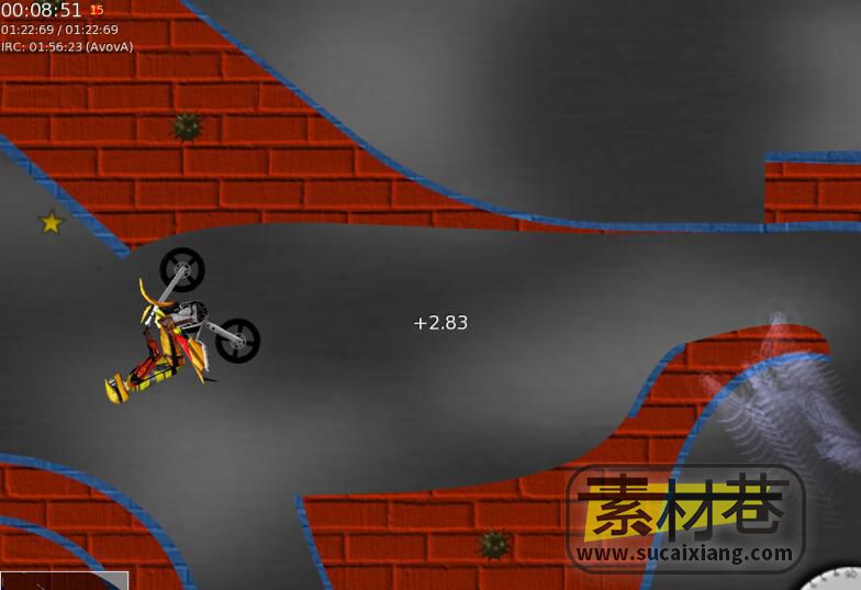 c++横版摩托车特技游戏源码