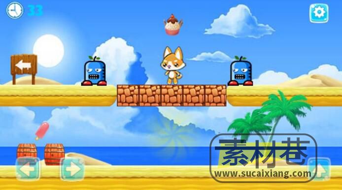 lua横版游戏托比的海滩冒险源码