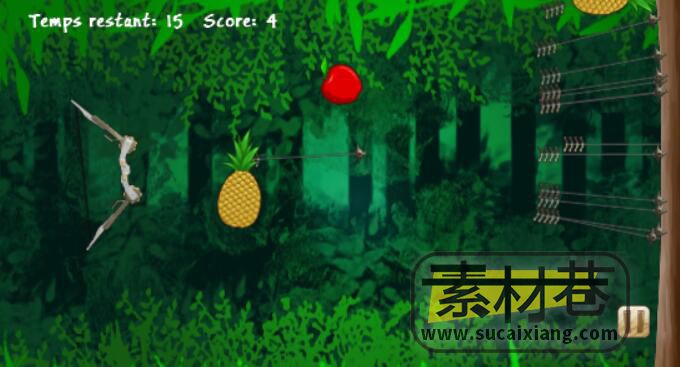 html5弓箭射水果游戏源码