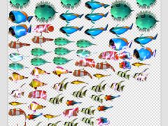 2D海底捕鱼题材休闲游戏素材+音效