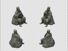 ​2.5D游戏四方向神话人物雕像素材