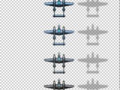 2d俯视角度PSD格式轰炸机游戏素材