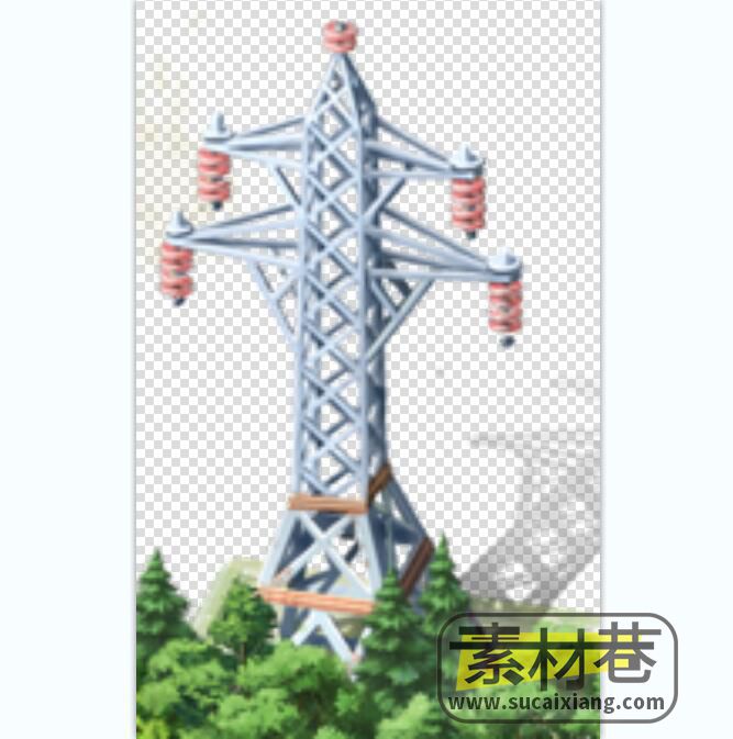 2d电线铁塔游戏素材