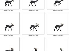 2D游戏鹿动画序列帧素材
