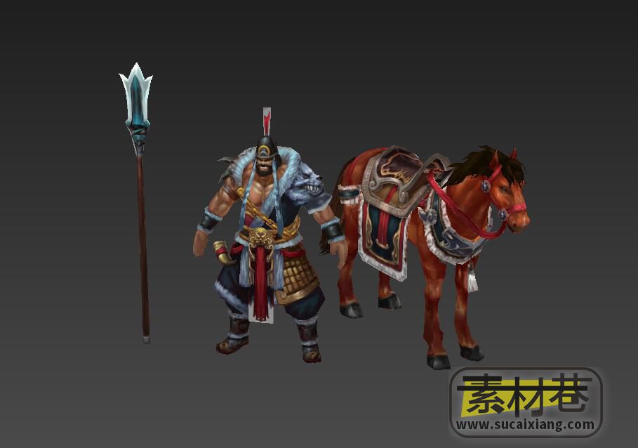 游戏古代西凉骑兵3D模型
