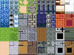 2d像素RPG游戏各种砖石地面瓷砖素材