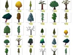 2d像素树木游戏素材集合