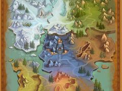 2D手绘风格山川河流自然地理地图游戏素材