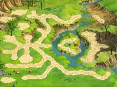 2D山川丘陵盆地等各种地形道路游戏素材