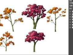 2D横版花树游戏素材