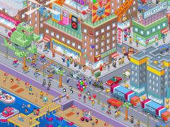 2D像素城市街道大楼公园游戏素材