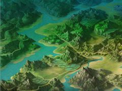 2d游戏远景山川河流大地图素材