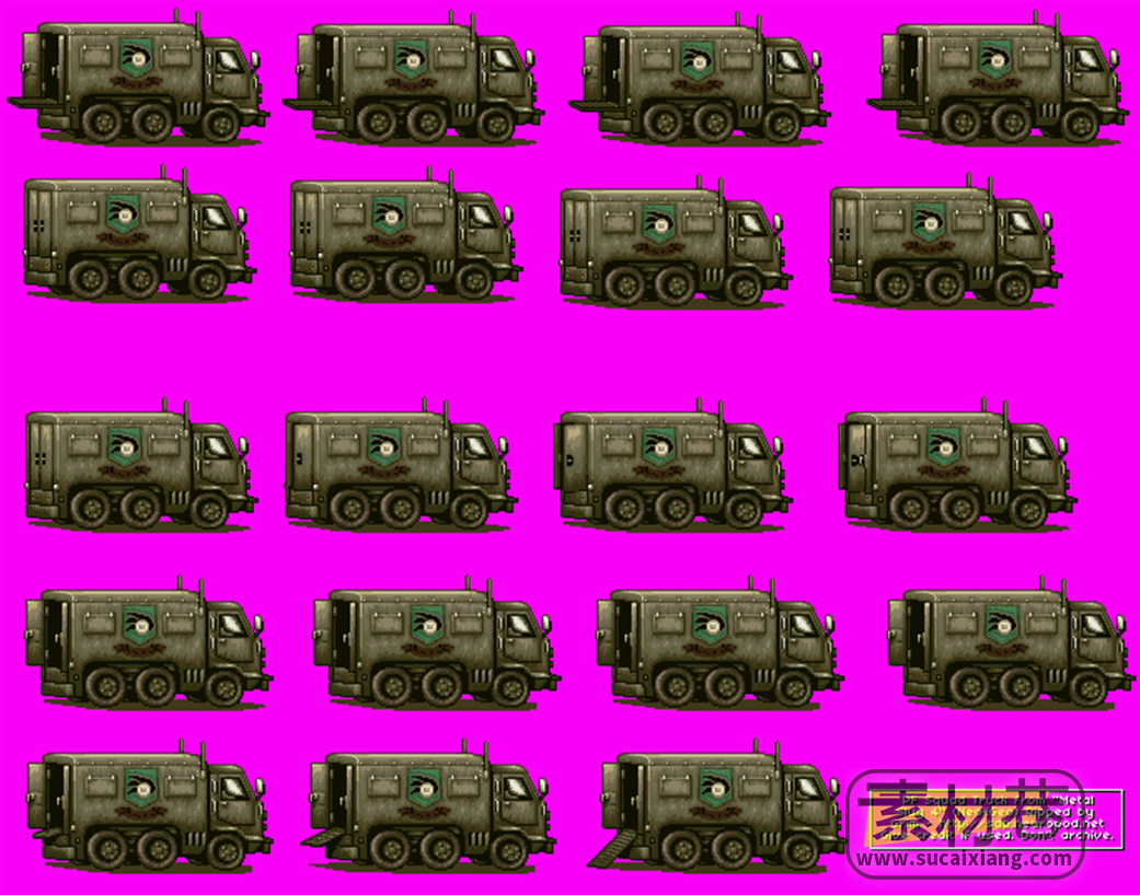 2D街机游戏装甲车辆与坦克游戏素材