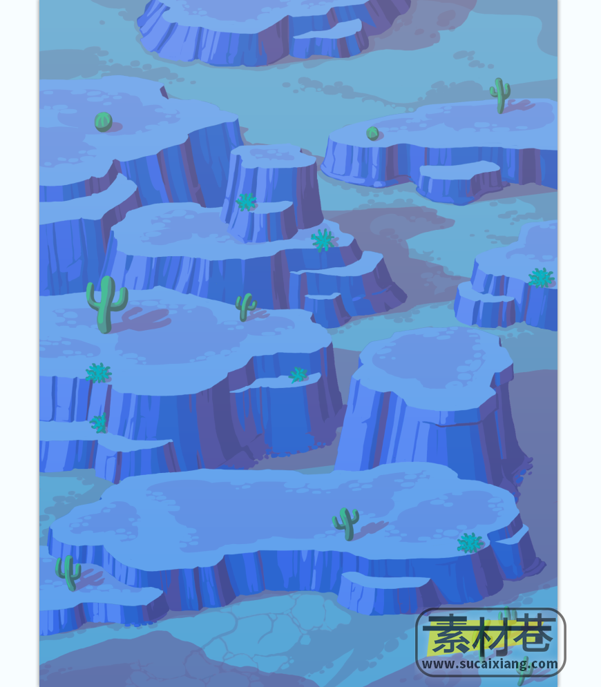 2d竖版游戏丛林天空场景素材