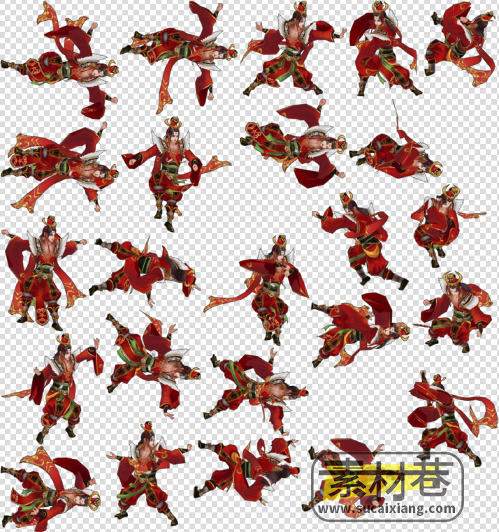 2D武侠横版格斗游戏人物怪物动作素材