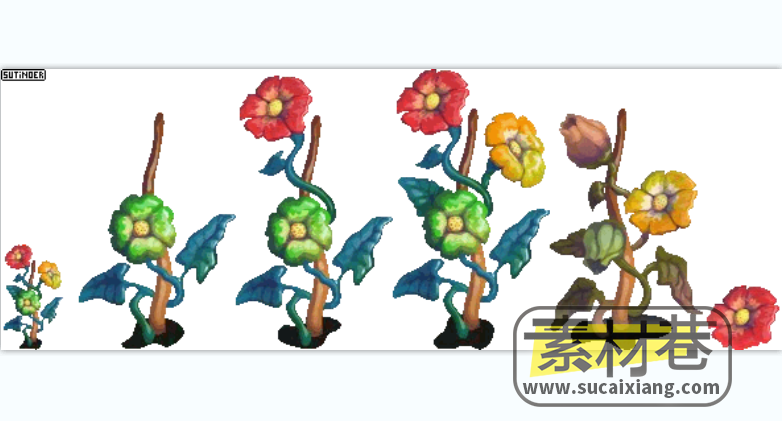 2D树木花草植物游戏素材