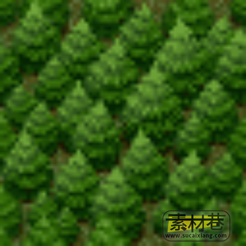 2D俯视角森林山峰游戏素材
