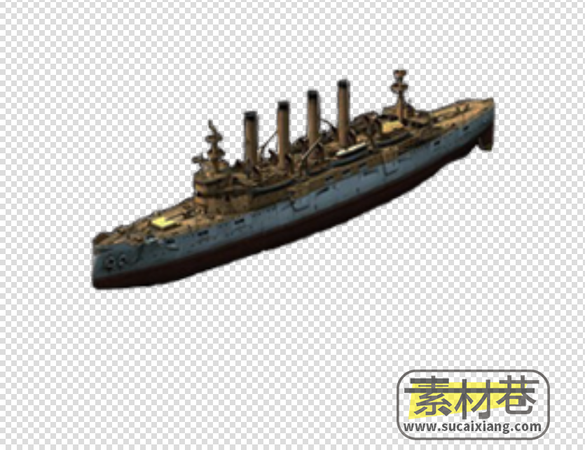 2.5D轮船军舰游戏素材
