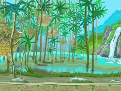 2D横版丛林手绘风格游戏场景素材