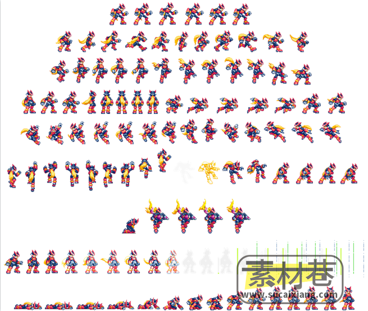 2d科幻街机游戏人物怪物动画素材