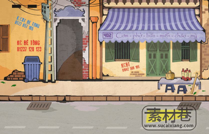 2D日式风格格斗游戏人物与场景素材