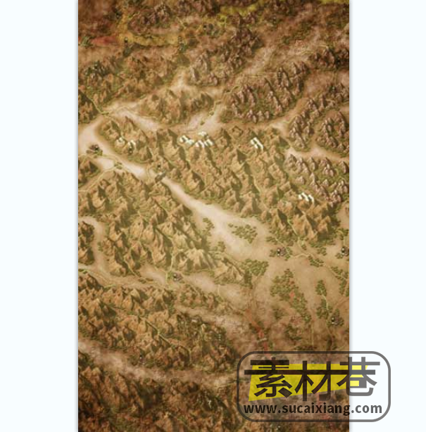 2D策略游戏山河鸟瞰地图素材