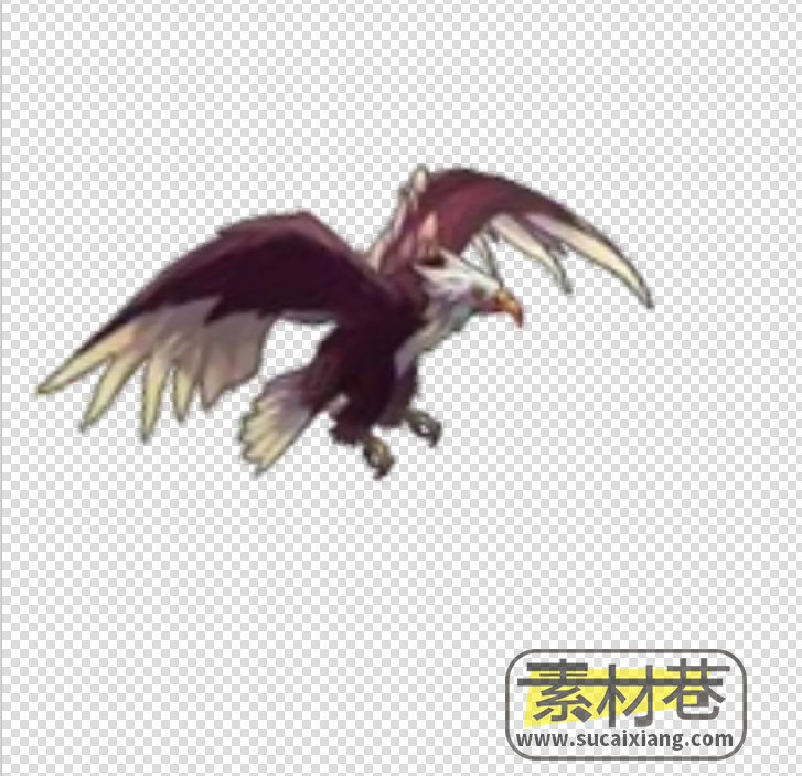 2D飞翔的老鹰动画序列帧素材