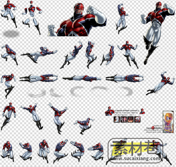 2D横版蜘蛛侠超级英雄角色动作游戏素材