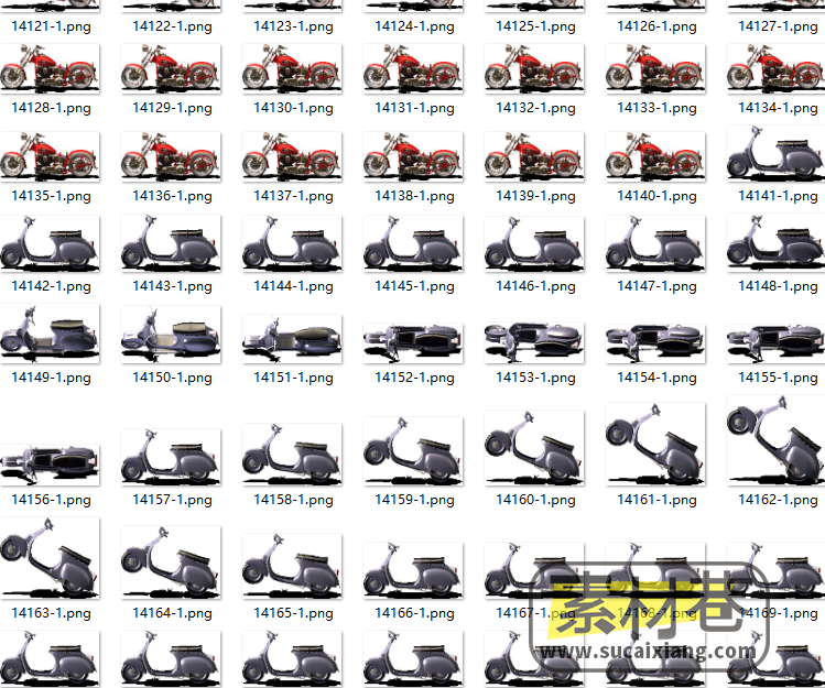2D摩托车游戏动画序列帧素材