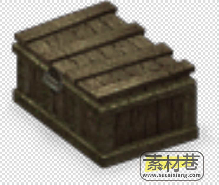 2.5D古代木箱子游戏素材